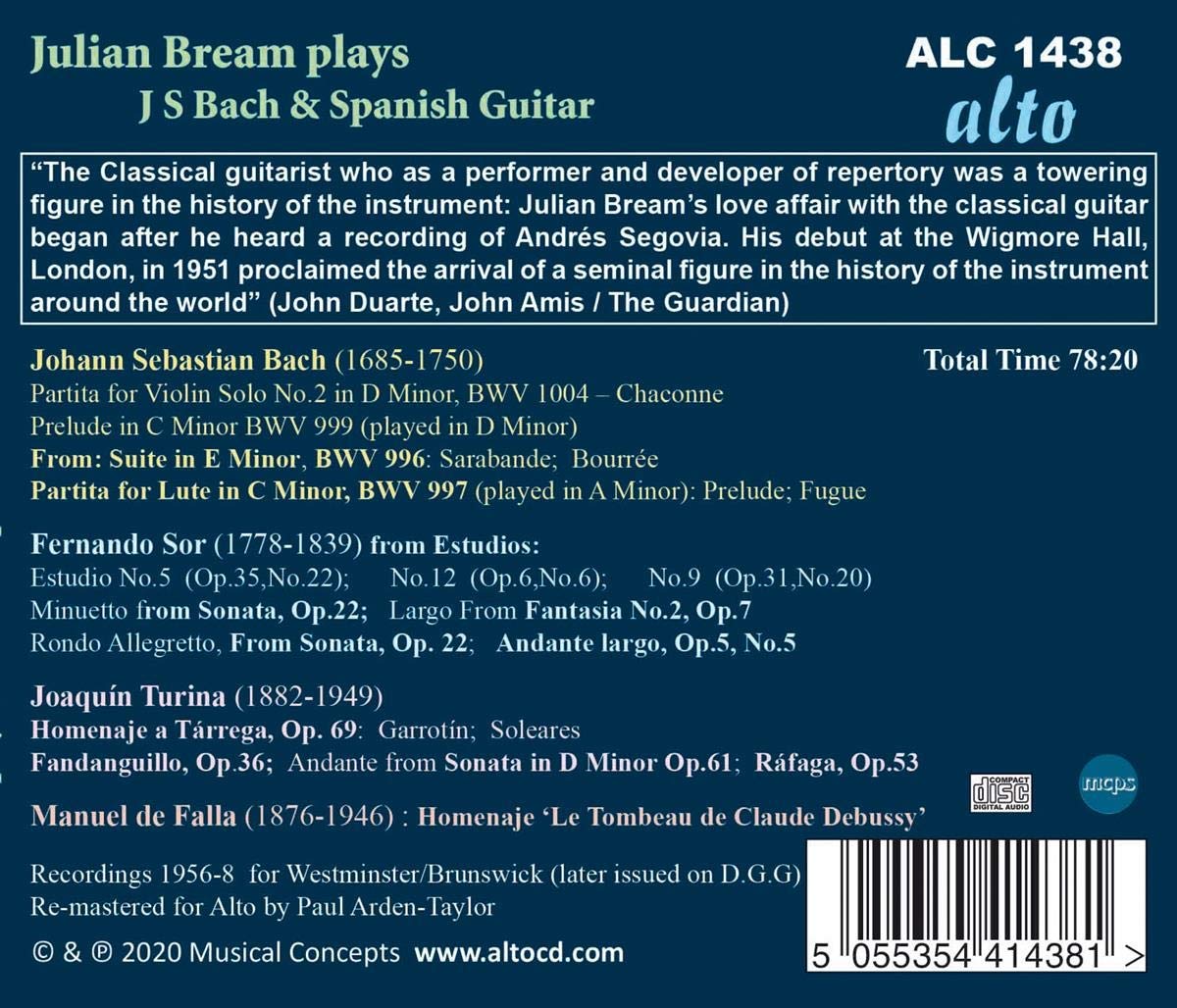 Julian Bream 줄리안 브람이 연주하는 스페인 기타 음악과 바흐 작품 (Plays Spanish Guitar Music and J.S.Bach)