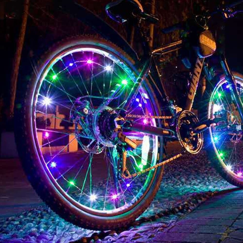 플래시 자전거 LED 와이어 휠라이트 안전등