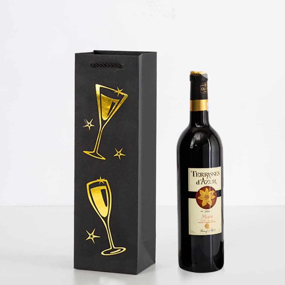 샴페인 와인 쇼핑백 10p세트(골드) 와인선물