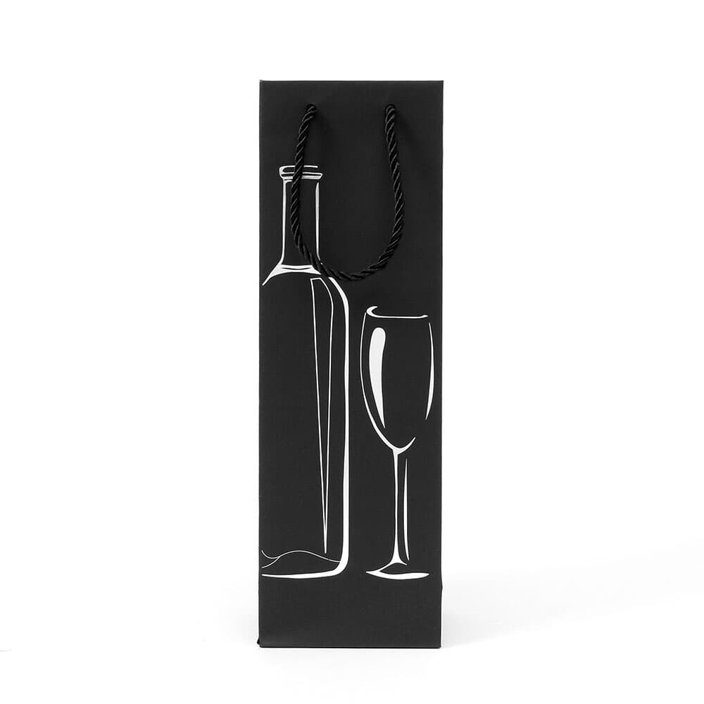 글래스와인 와인 쇼핑백 10p세트(실버) 와인선물