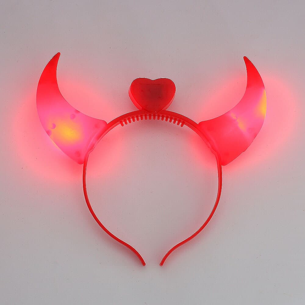 샤이닝 LED 악마 머리띠 발광 파티 이벤트용품