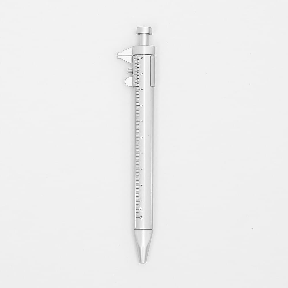 버니어 캘리퍼스 디자인 볼펜 10p세트 검정색펜