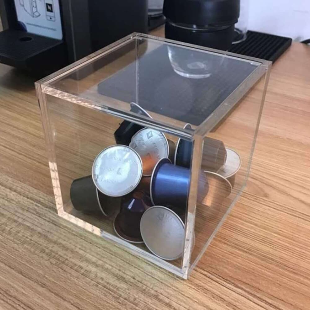 투명 아크릴 커피캡슐 보관함(15x15cm) 캡슐커피보관