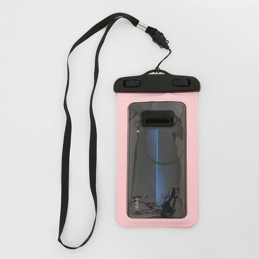 이어폰연결 스마트폰방수팩(핑크)/ IPX8 휴대폰방수팩