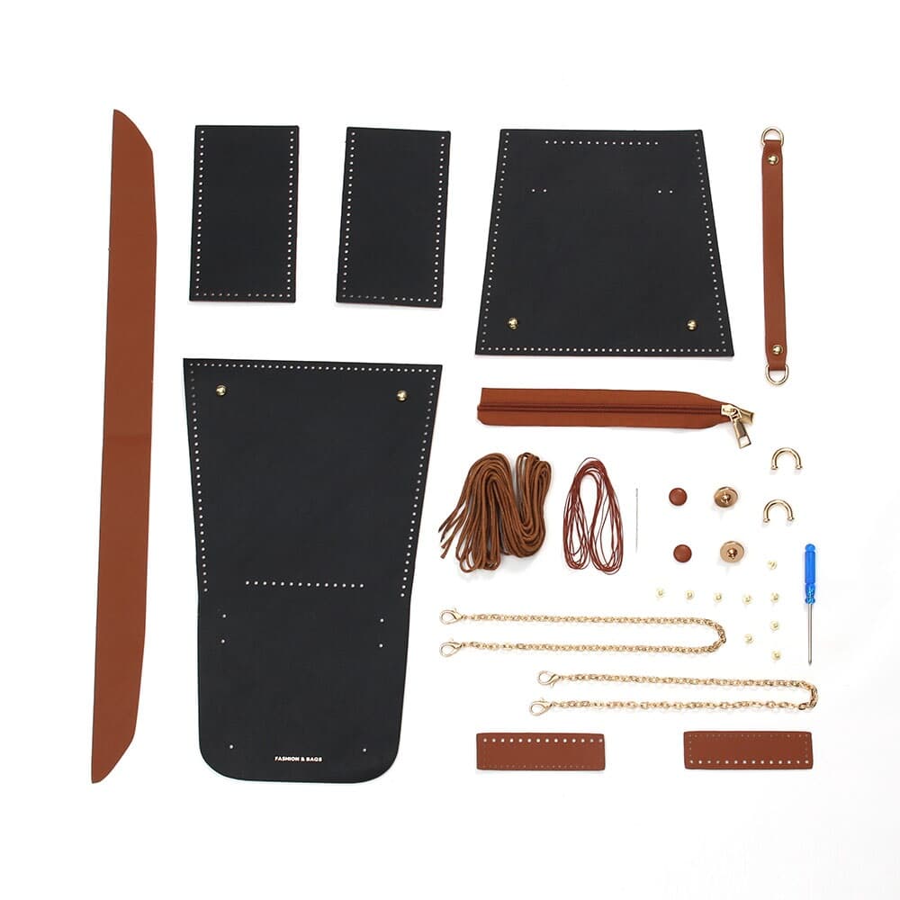 DIY 손바느질 가죽가방 키트(크로스백) (블랙)
