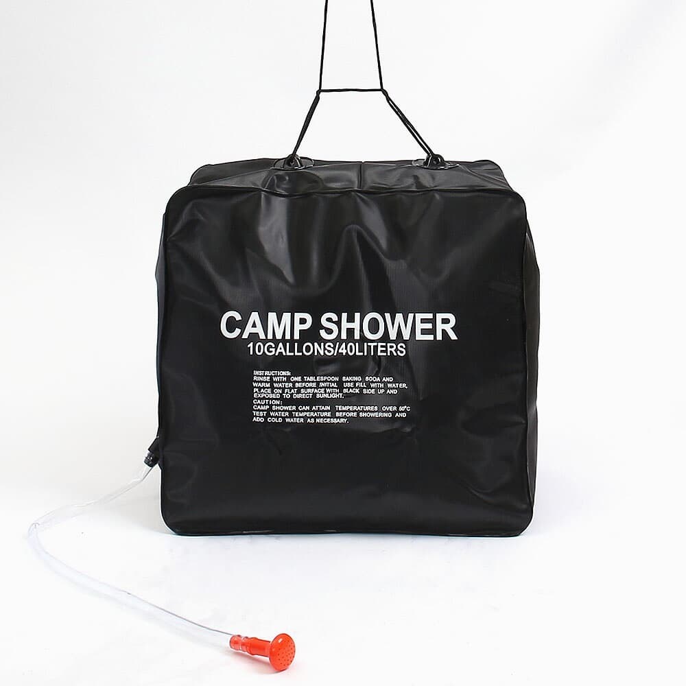 클린업 캠핑 샤워기 40L 간이 휴대용 샤워물통 블랙