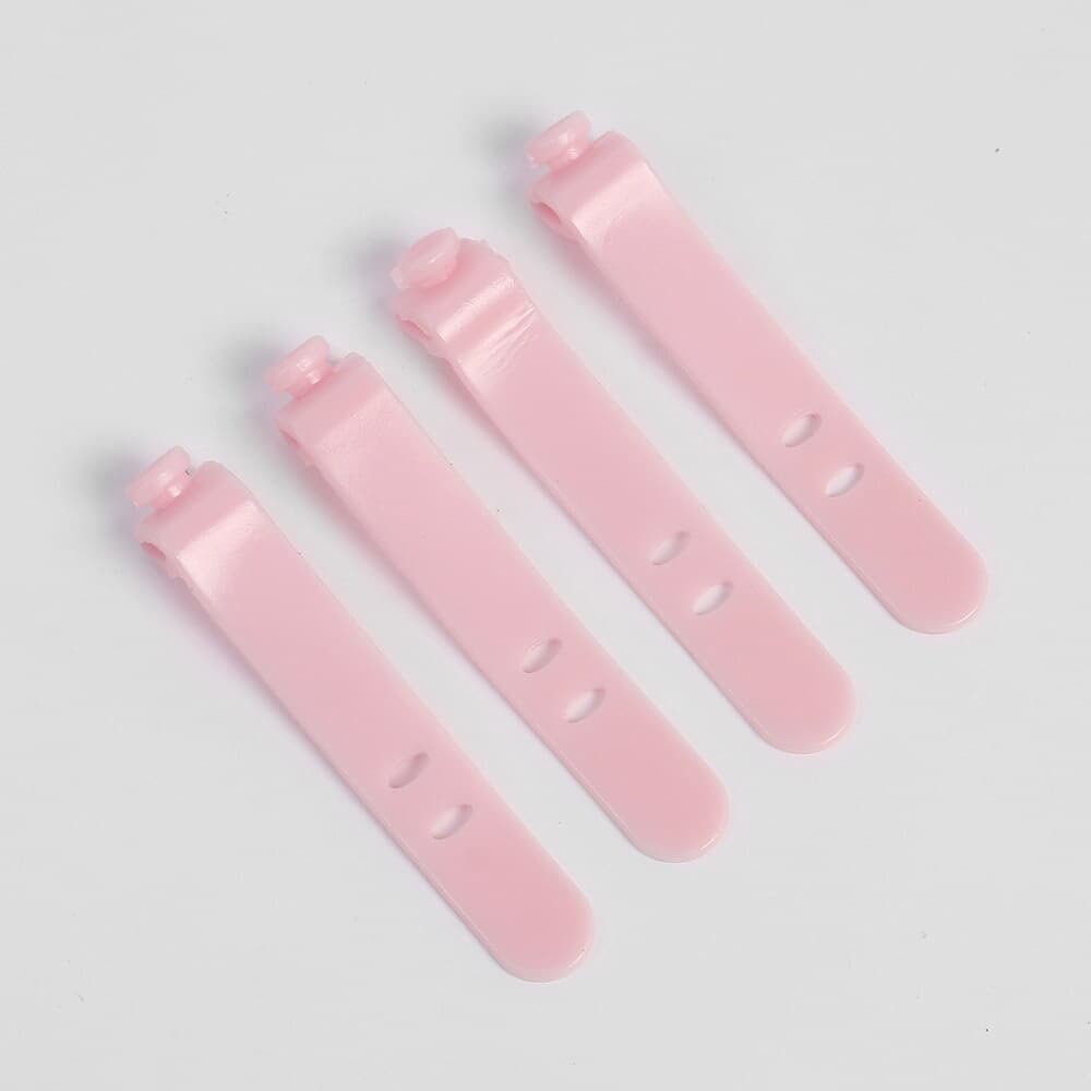 이지퀵 실리콘 케이블타이 4p(핑크) 이어폰줄 선정리