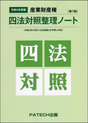 令4 産業財産權 四法對照整理ノ-ト