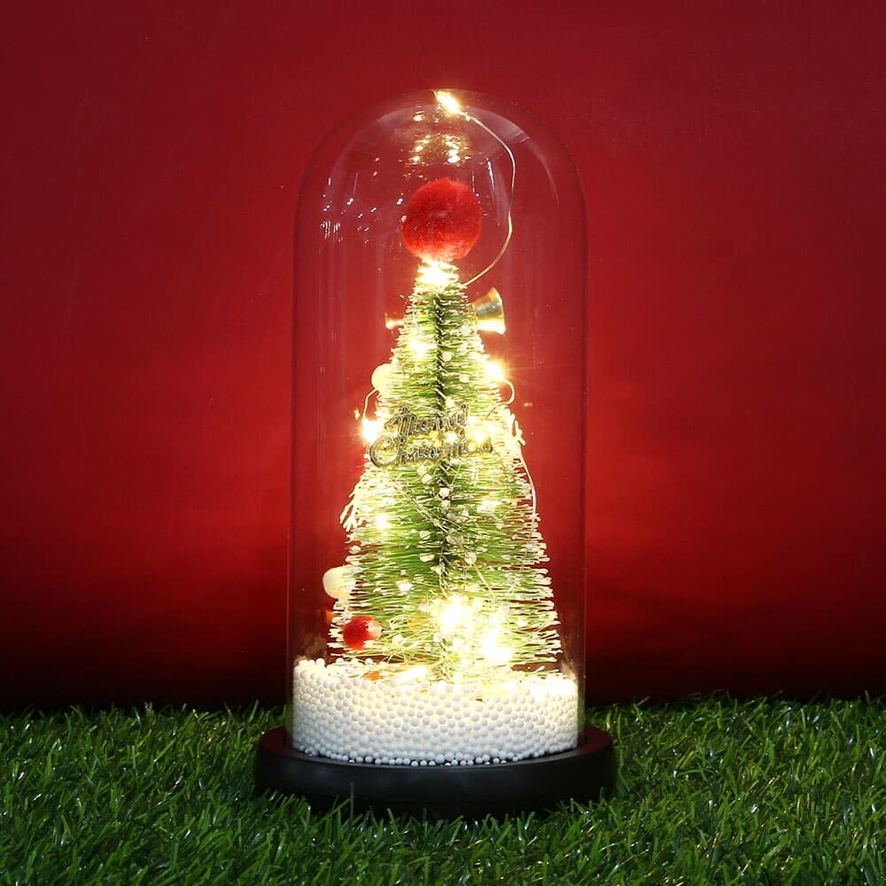LED 유리돔 크리스마스 트리 무드등 성탄 미니트리