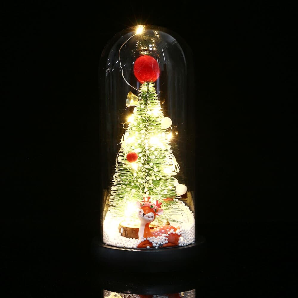 LED 유리돔 크리스마스 트리 무드등 성탄 미니트리