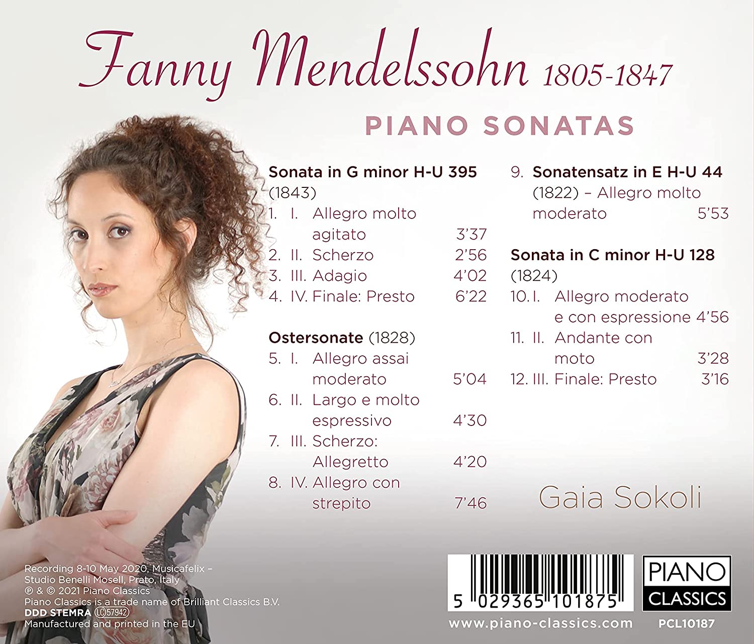 Gaia Sokoli 파니 멘델스존: 피아노 소나타 (Fanny Mendelssohn-Hensel: Piano Sonatas) 