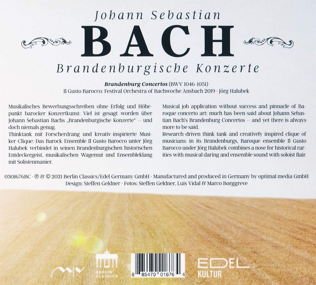 Il Gusto Barocco / Jorg Halubek 바흐: 브란덴부르크 협주곡 전곡 (Bach: Brandenburg Concertos Nos. 1-6) 