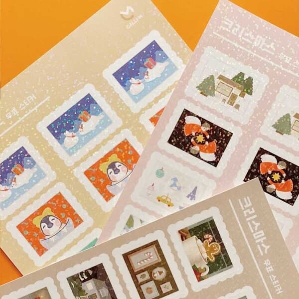 [스티커] 캘리엠 크리스마스스티커 성탄절스티커(MJ207-CHRISTMAS STAMP)