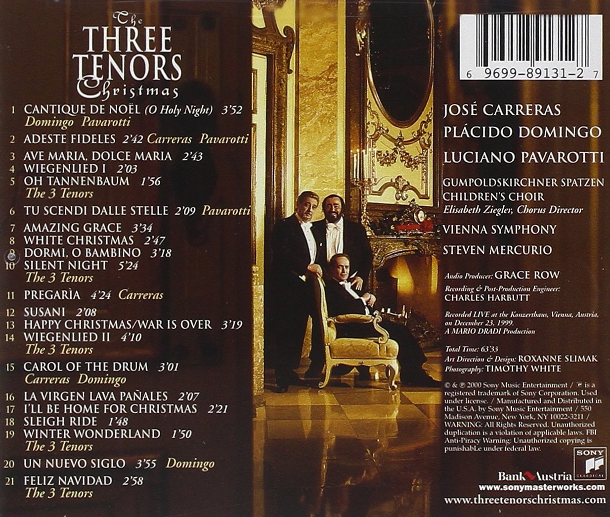 Jose Carreras / Placido Domingo / Luciano Pavarotti 쓰리 테너 크리스마스 앨범 (The Three Tenor Christmas) 