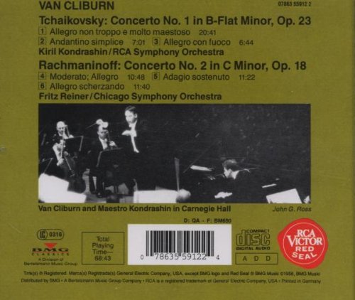 Van Cliburn / Kirill Kondrashin / Fritz Reiner 차이코프스키: 피아노 협주곡 1번 / 라흐마니노프: 피아노 협주곡 2번 - 반 클라이번 