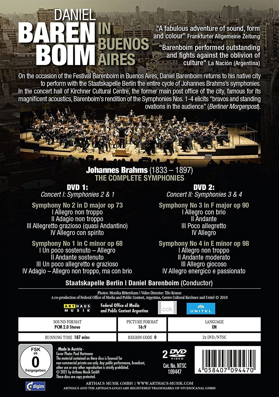 Daniel Barenboim / Staatskapelle Berlin 브람스: 교향곡 전곡 (Brahms: The Complete Symphonies) 