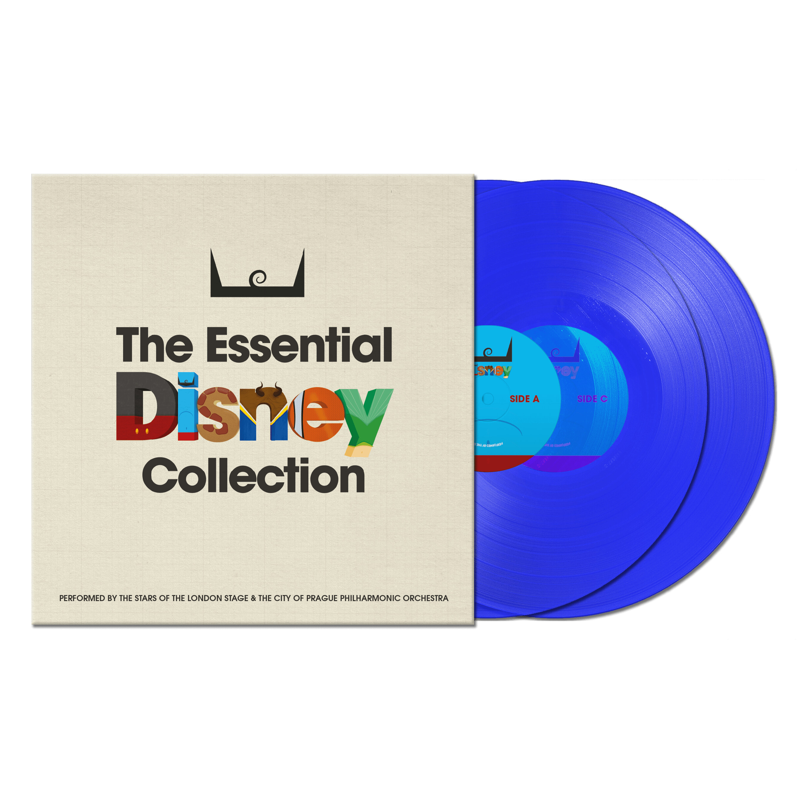 디즈니 애니메이션 히트곡 모음집 (The Essential Disney Collection) [투명 로얄블루 컬러 2LP] 
