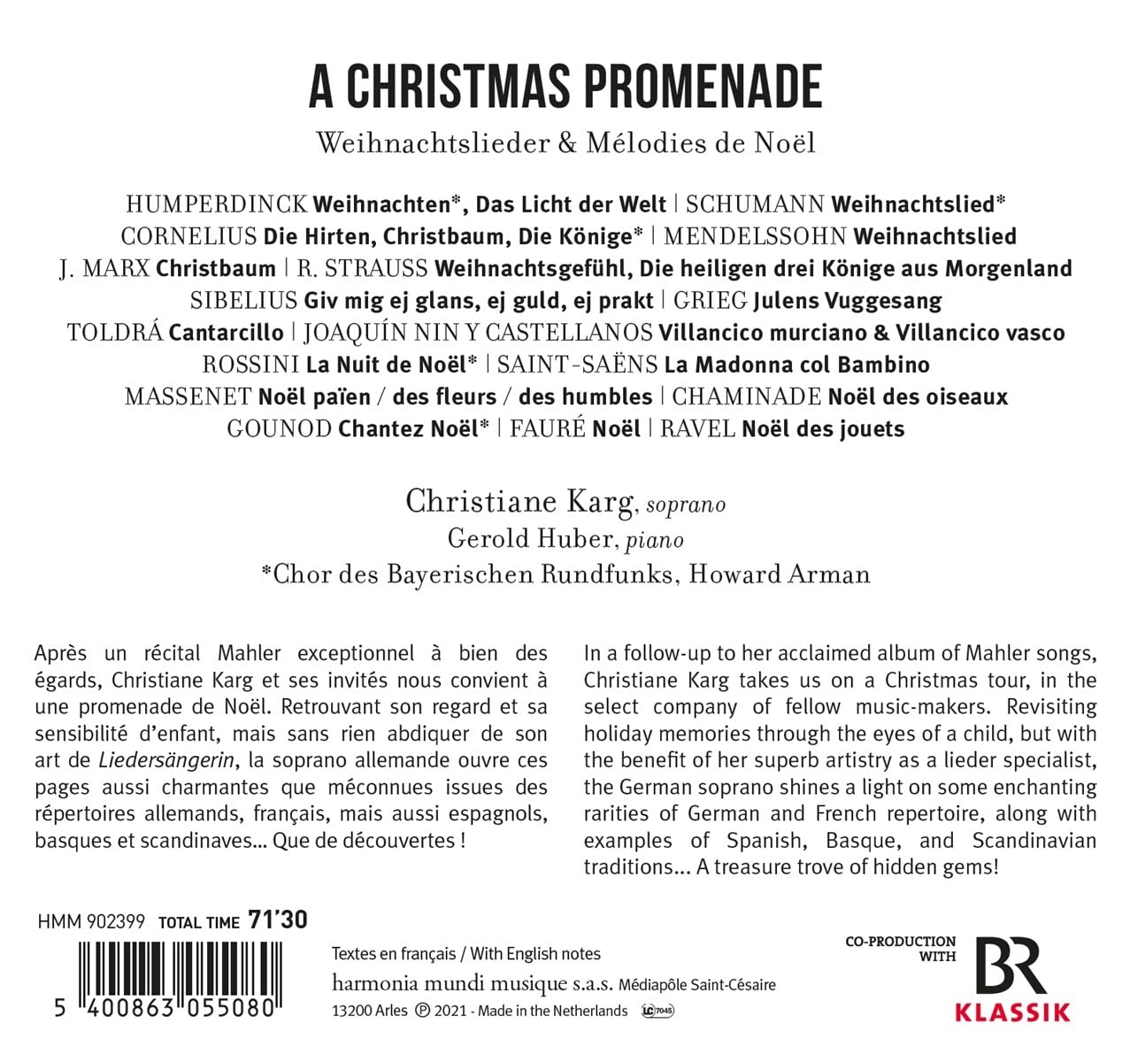Christiane Karg 훔퍼딩크: 크리스마스의 밤, 세계의 빛 외 (Humperdinck: Weihnachten, Das Licht der Welt) 
