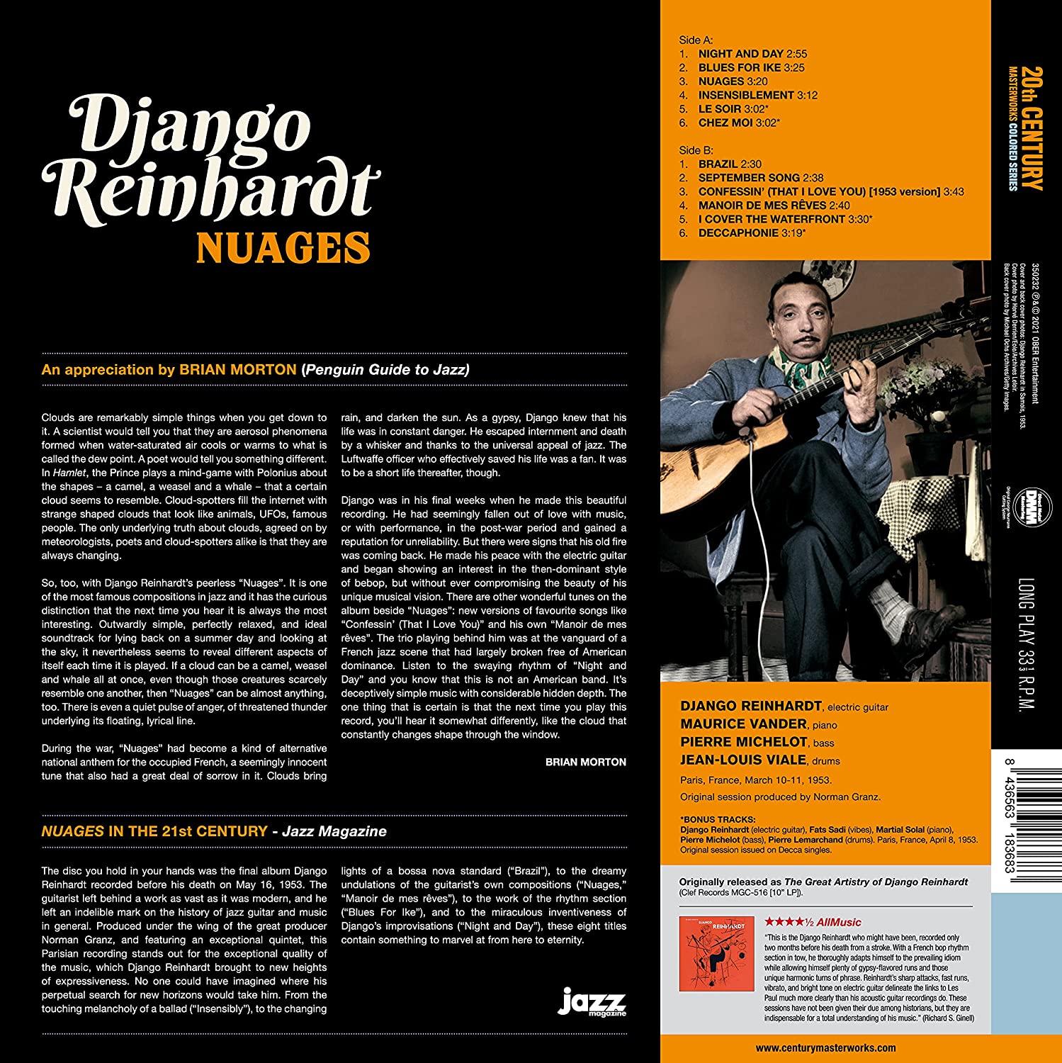 Django Reinhardt (장고 라인하르트) - Nuages [오렌지 컬러 LP] 