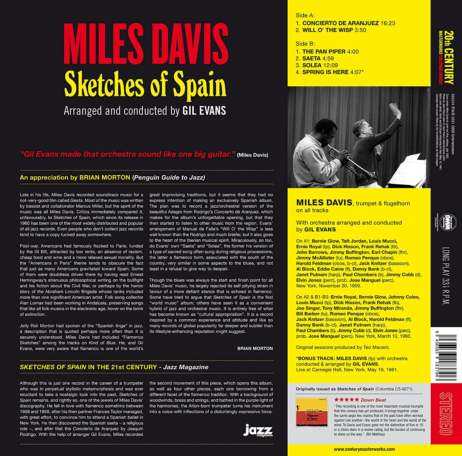 Miles Davis (마일즈 데이비스) - Sketches of Spain [레드 컬러 LP] 