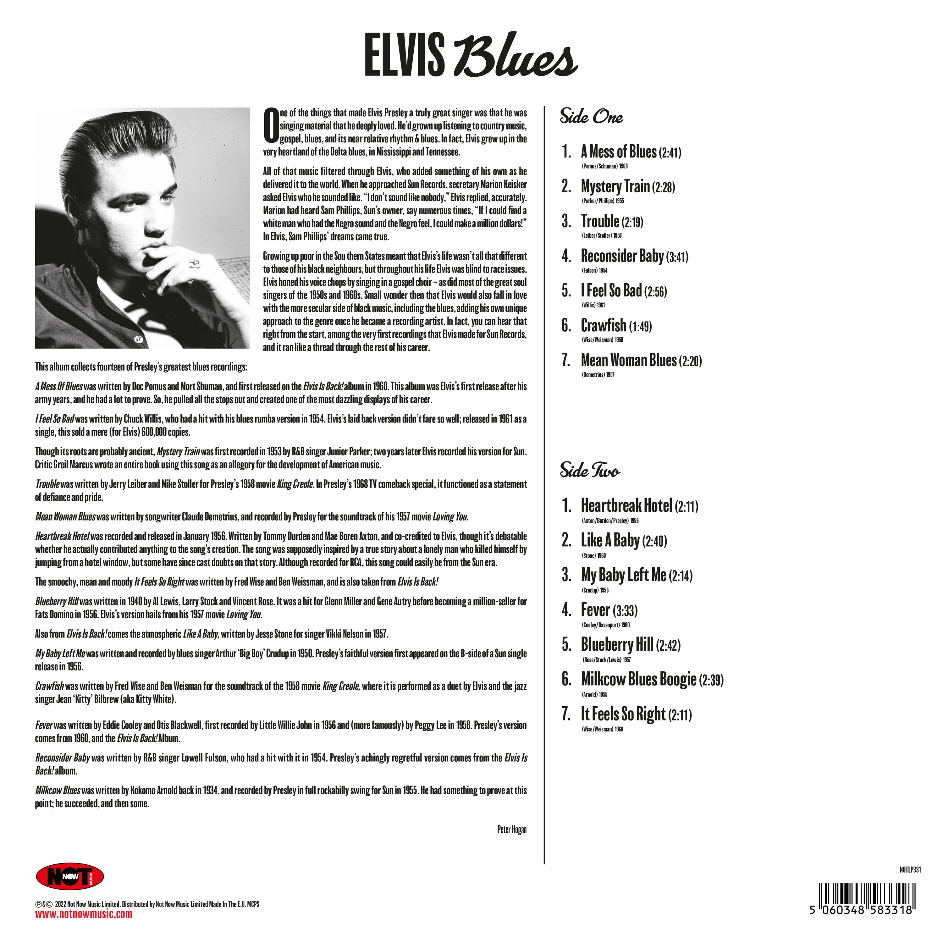 Elvis Presley (엘비스 프레슬리) - Elvis Blues [블루 컬러 LP] 