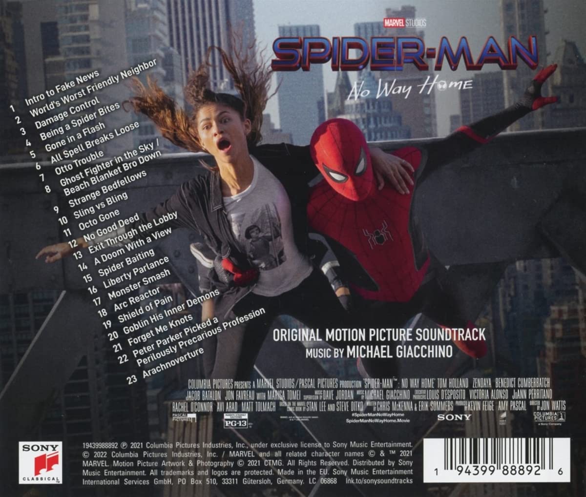 스파이더맨: 노 웨이 홈 영화음악 (Spider-Man: No Way Home OST by Michael Giacchino)