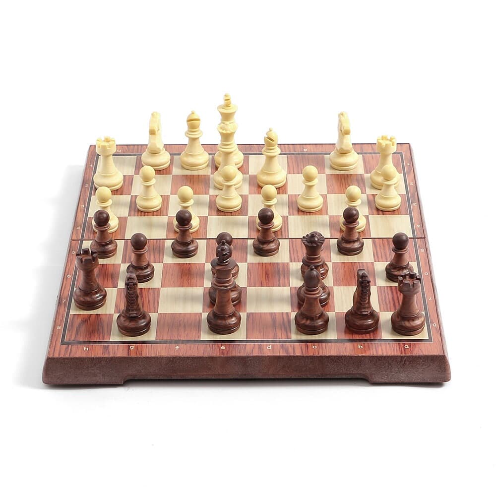 엔티크 접이식 자석 체스 두뇌훈련 체스판 보드게임