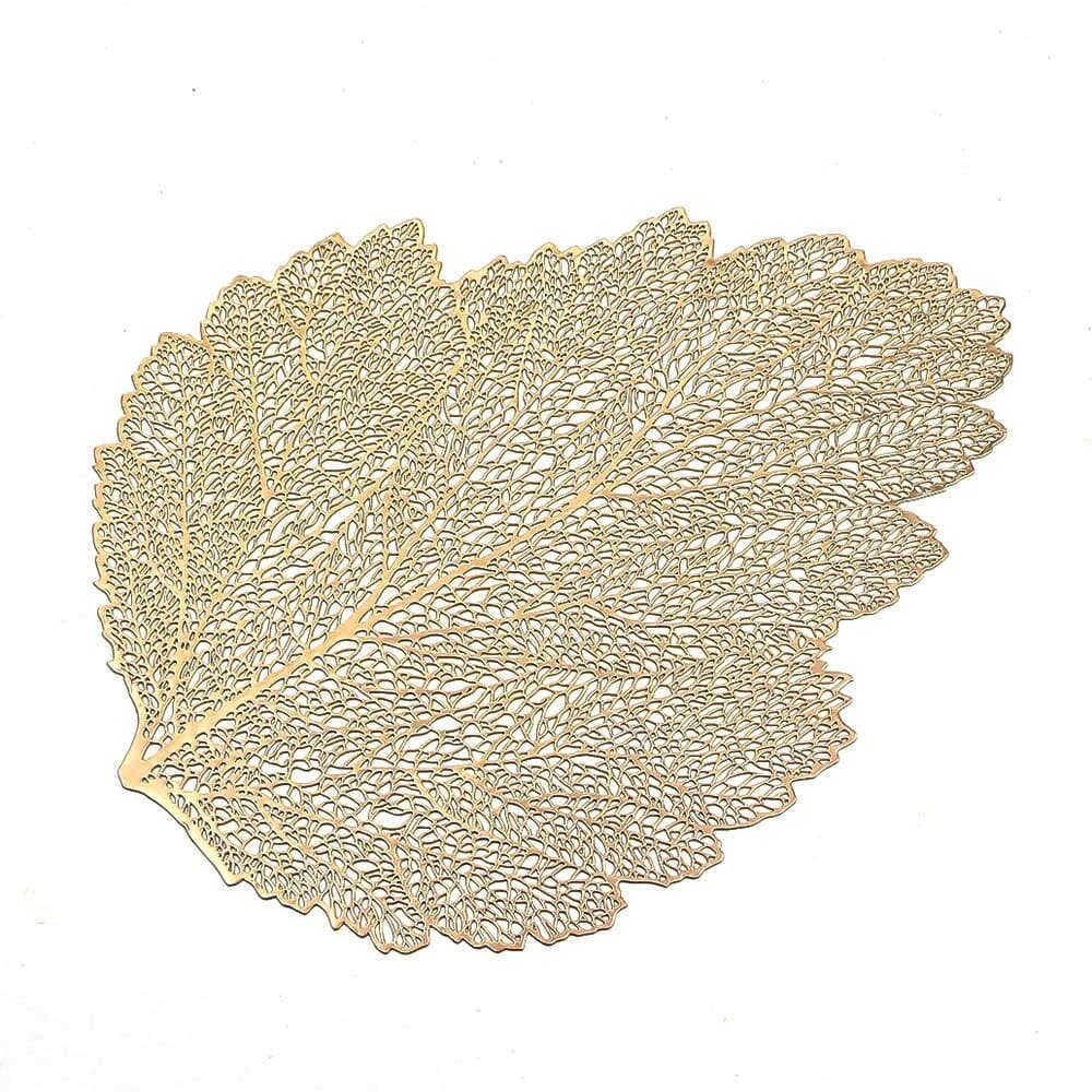 테이블데코 나뭇잎 식탁매트 2p(골드) 주방테이블매트