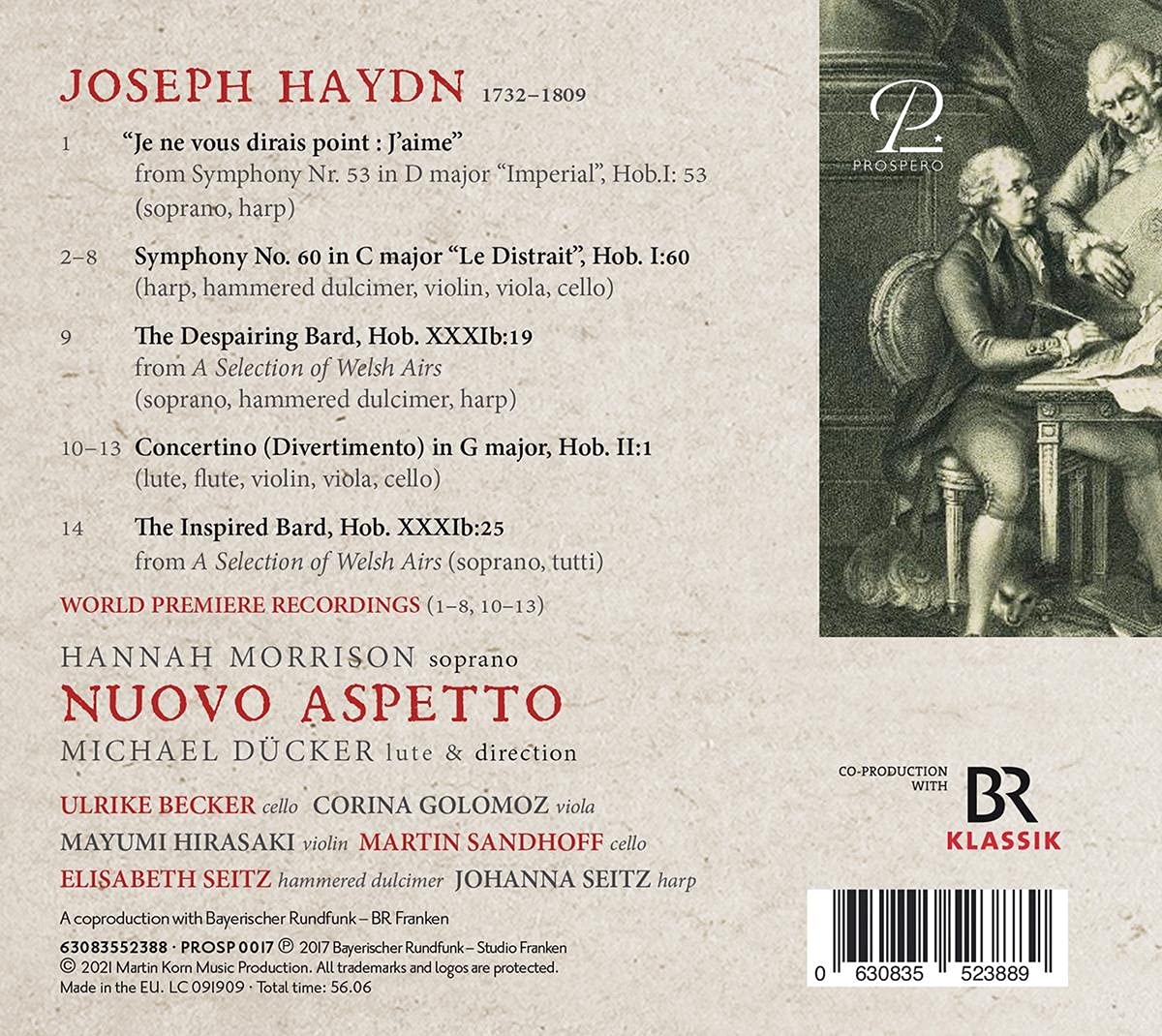 Hannah Morrison / Nuovo Aspetto 하이든: 당대 작곡가에 의한 편곡들 (Haydn: Chamber music arrangements by his contemporaries) 