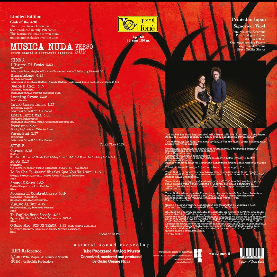Musica Nuda (무지카 누다) - Verso Sud [투명 컬러 LP] 