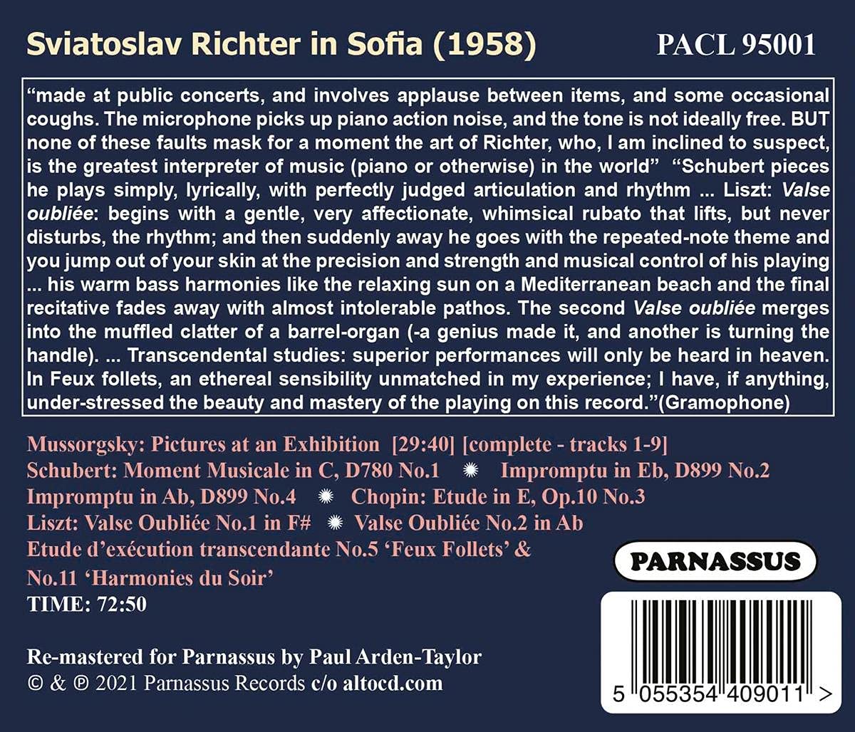 Svjatoslav Richter 스비아토슬라프 리히터 - 소피아 공연 (in Sofia 1958 - Mussorgsky / Schubert / Liszt / Chopin) 