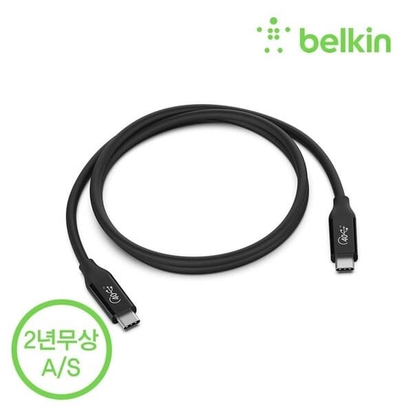 벨킨 USB 4 C타입 PD 100W 40Gbps 초고속 케이블 INZ001bt0.8M
