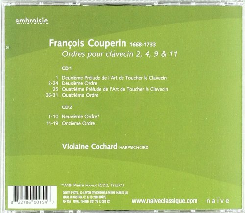 Violaine Cochard 쿠프랭: 하프시코드 소곡집 - 오르드르 (Couperin: Ordres pour Clavecin 2, 4, 9, 11)