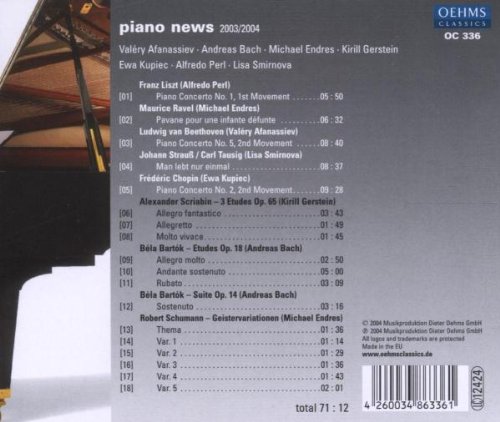 Valery Afanassiev 피아노 뉴스 2003 / 2004 (Piano News)