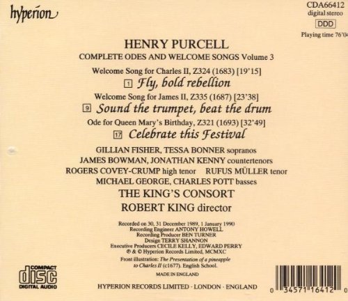 The King's Consort 퍼셀: 송가와 축하 음악 3집 (Henry Purcell: Complete Odes And Welcome Songs Vol. 3)