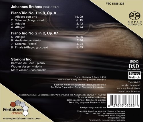 Storioni Trio 브람스: 피아노 삼중주 1, 2번 (Brahms: Piano Trios Op.8, Op.87) 