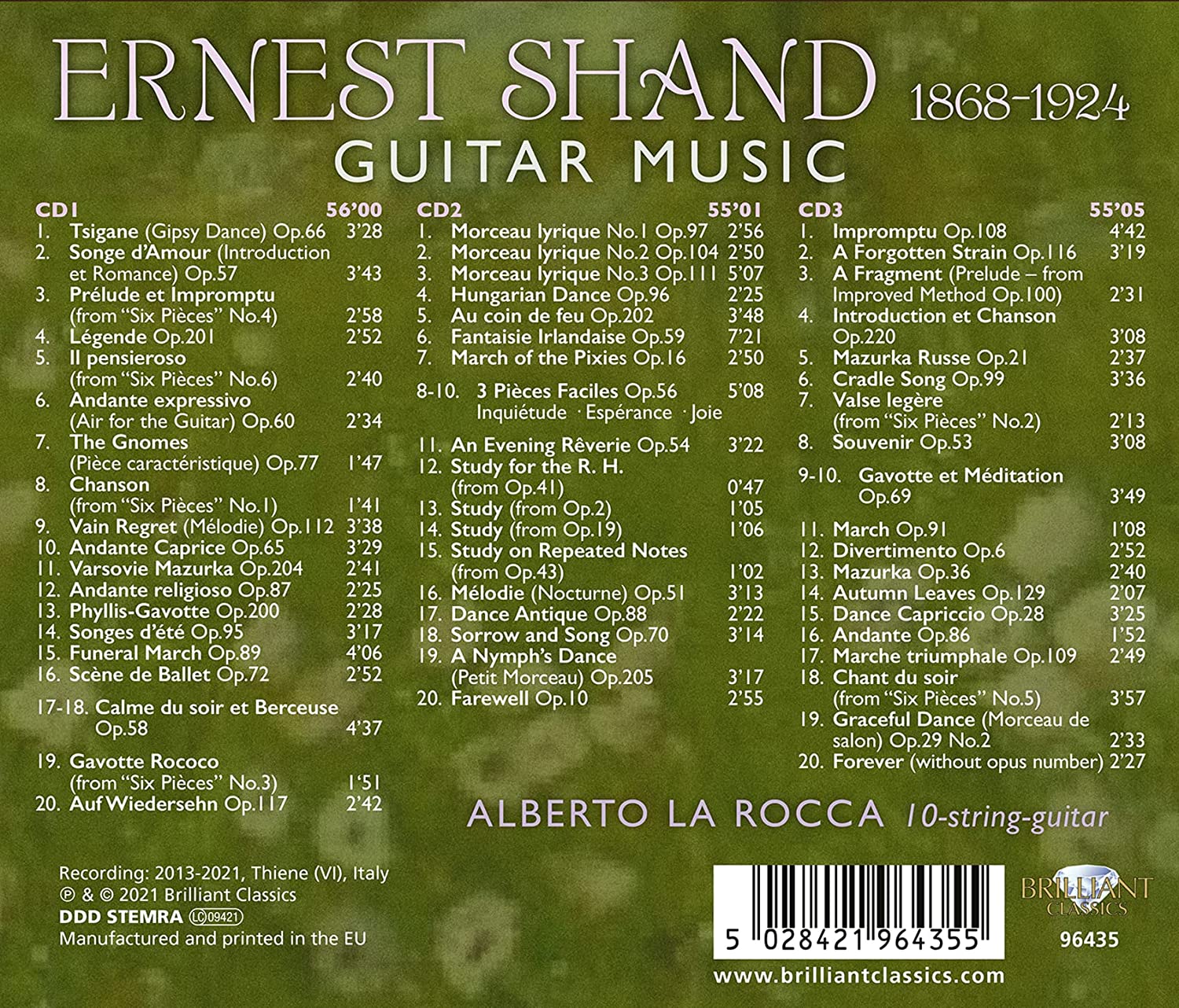Alberto la Rocca 어니스트 섄드: 기타 음악 (Ernest Shand: Guitar Music) 