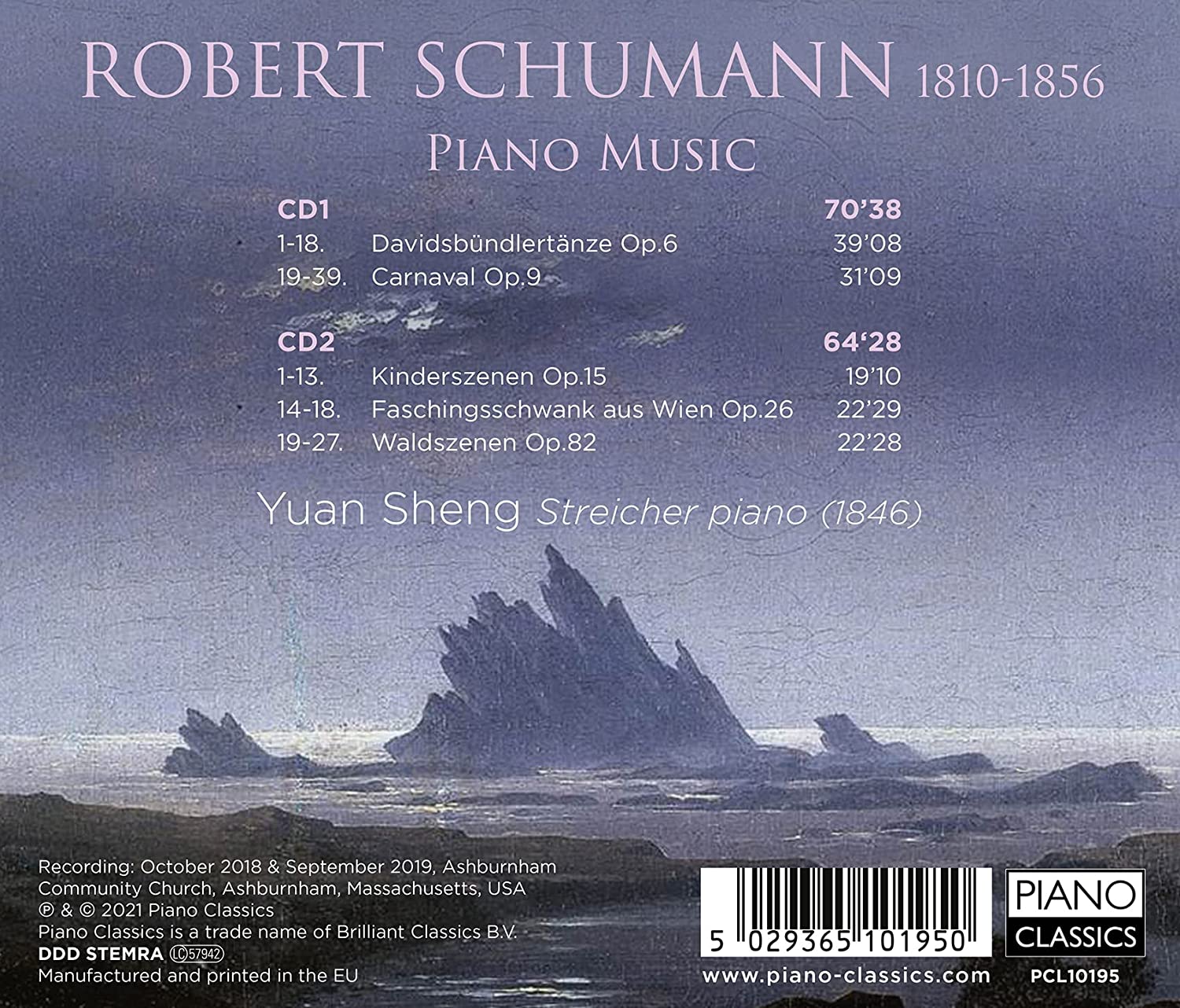 Yuan Sheng 슈만: 다비트 동맹 무곡집, 카니발, 숲의 정경 외 (Schumann: DavidsbundlerTanze Op.6, Carnarval Op.9, Waldszenen Op.82) 