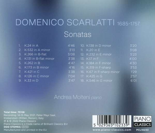 Andrea Molteni 스카를라티: 소나타집 (Scarlatti: Sonatas) 