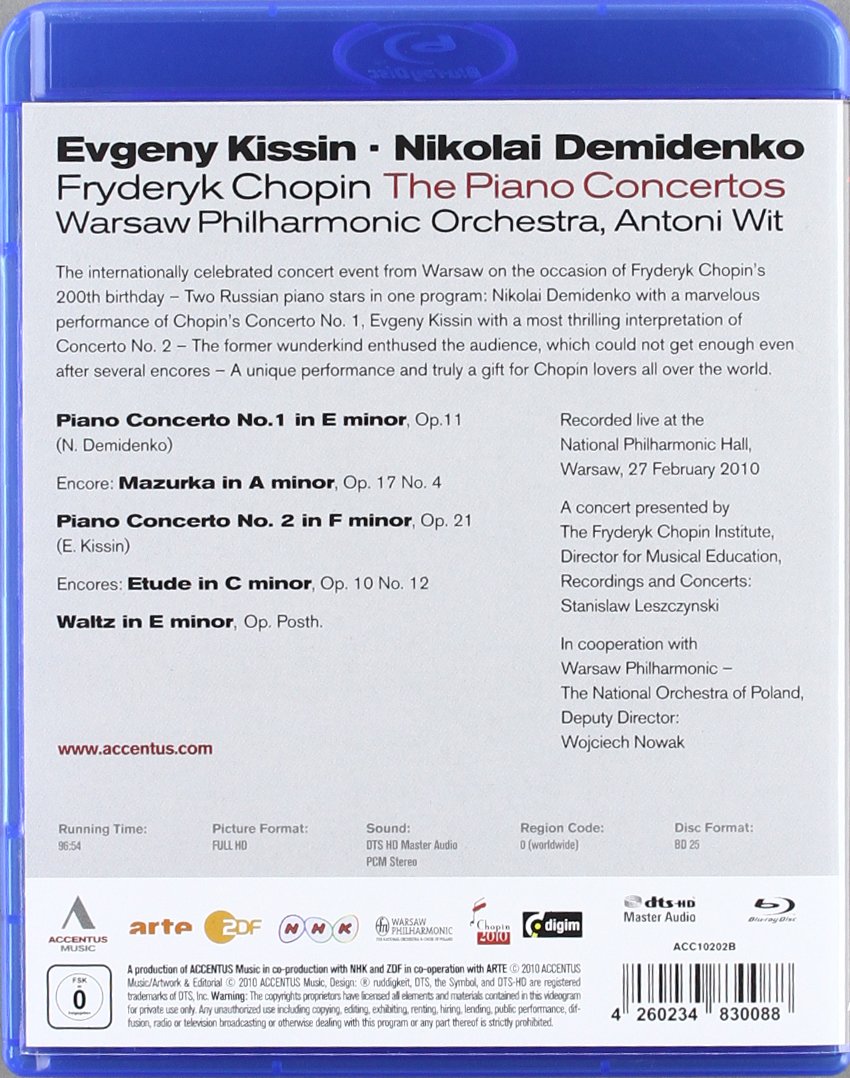 Evgeny Kissin 쇼팽: 피아노 협주곡 1, 2번 - 에프게니 키신 (Chopin: Piano concertos Op.11, Op.21) 