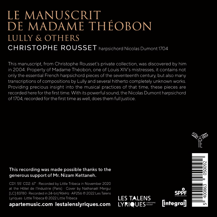Christophe Rousset 테오본 부인의 필사본 - 크리스토프 루셋 (Le Manuscrit de Madame Theobon) 