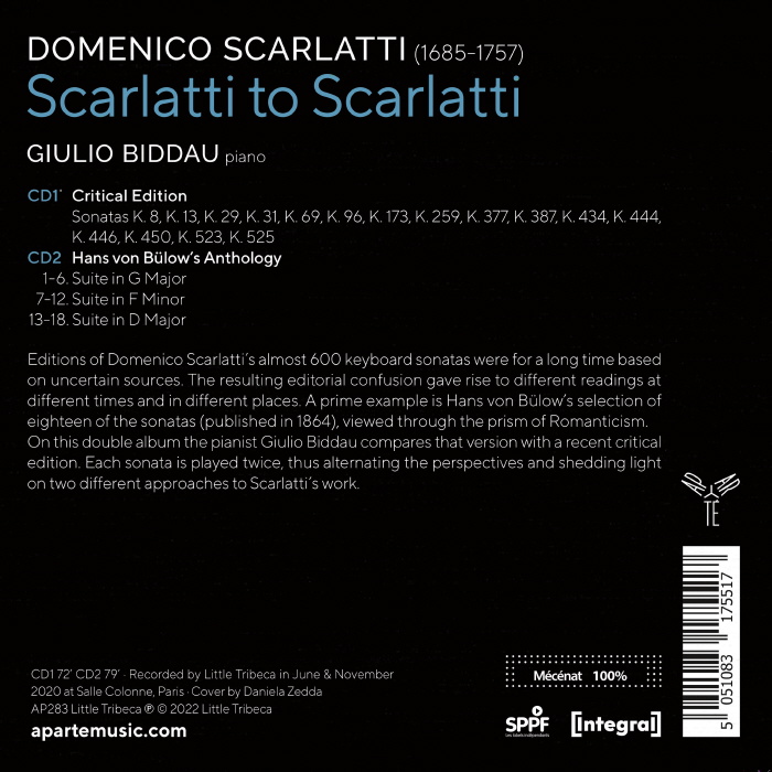 Giulio Biddau 스카를라티: 소나타 모음 (Scarlatti: Sonatas - Scarlatti To Scarlatti) 