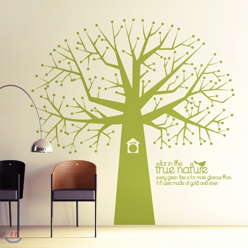 스윗홈 (나무 1그루) (완제품M타입) 그래픽스티커 포인트 시트지 스티커벽지