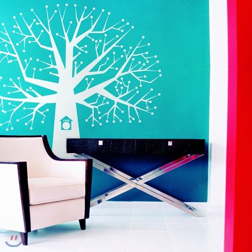 스윗홈 (나무 1그루) (반제품L타입) 그래픽스티커 포인트 시트지 스티커벽지