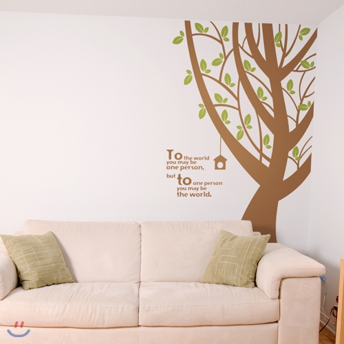 가을나무(나무1그루) (반제품B타입) 그래픽스티커 포인트 시트지 인테리어 스티커