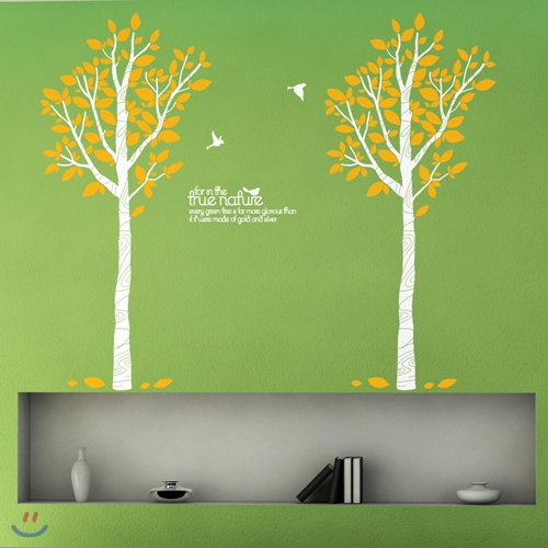 기분좋은날 (나무 1그루) (완제품L타입) 그래픽스티커 포인트 시트지 스티커벽지