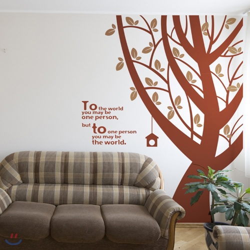 가을나무(나무1그루) (완제품C타입) 그래픽스티커 포인트 시트지 인테리어 스티커