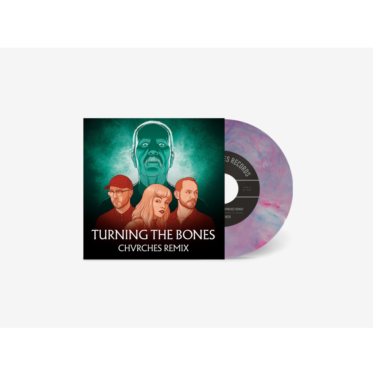 John Carpenter / Chvrches (존 카펜터 / 처치스) - Turning The Bones (Chvrches Remix) [블루 & 핑크 마블 컬러 7인치 Vinyl] 