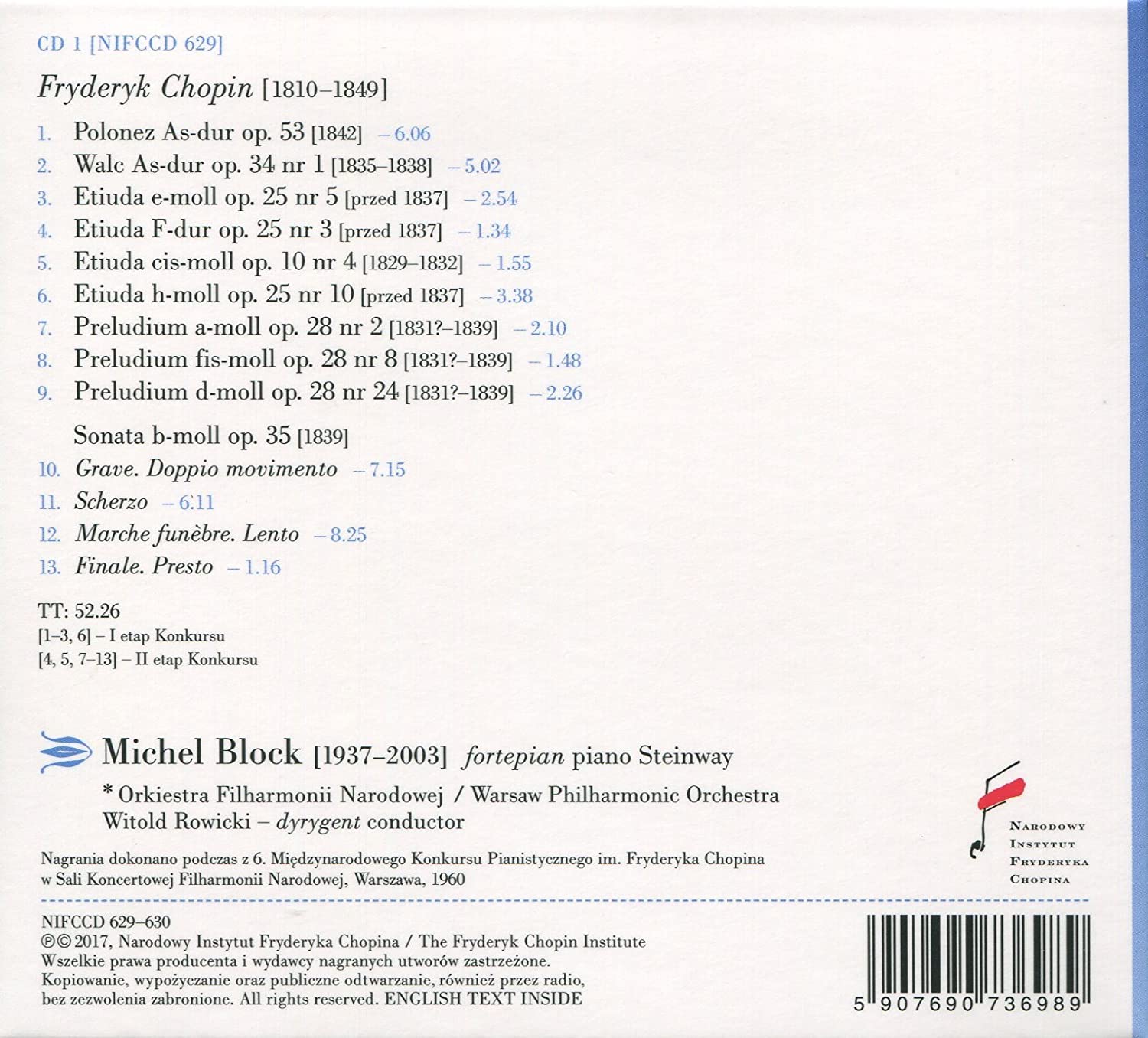 Michel Block 쇼팽: 피아노 협주곡 2번, 피아노 소나타 2번 외 - 미셸 블록 (Chopin: Piano Concerto Op.21, Piano Sonata Op.35)