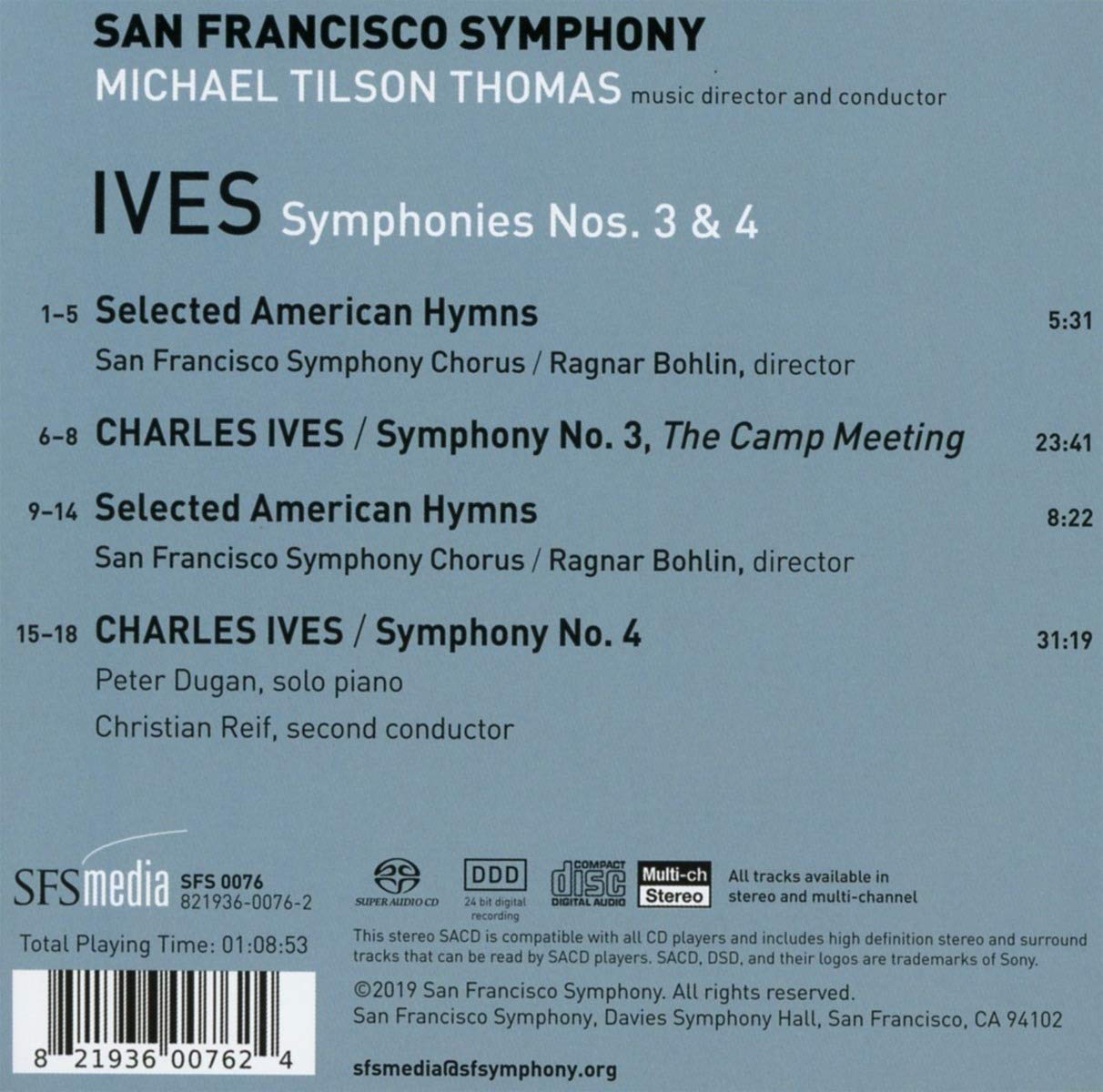 Michael Tilson Thomas 아이브스: 교향곡 3, 4번 (Ives: Symphonies Nos. 3, 4) 